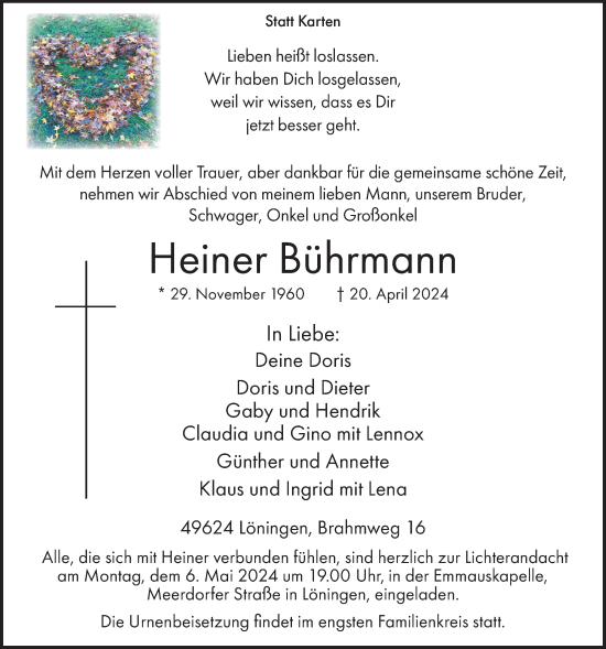 Anzeige von Heiner Bührmann von OM-Medien