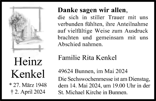 Anzeige von Heinz Kenkel von OM-Medien