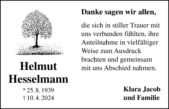 Anzeige von Helmut Hesselmann von OM-Medien