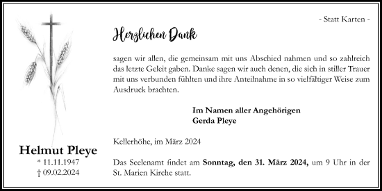 Anzeige von Helmut Pleye von OM-Medien