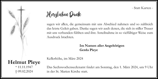 Anzeige von Helmut Pleye von OM-Medien
