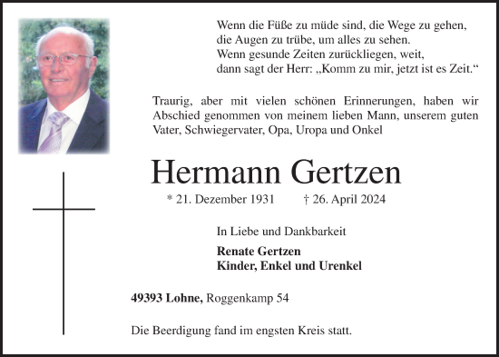 Anzeige von Hermann Gertzen von OM-Medien