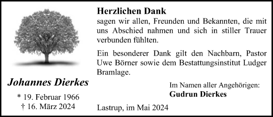 Anzeige von Johannes Dierkes von OM-Medien