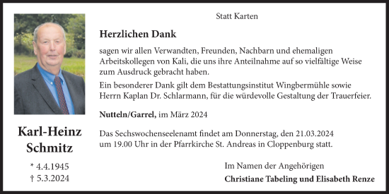 Anzeige von Karl-Heinz Schmitz von OM-Medien