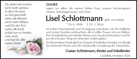 Anzeige von Lisel  Schlottmann von OM-Medien