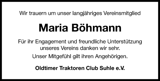 Anzeige von Maria Böhmann von OM-Medien