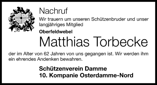 Anzeige von Matthias Torbecke von OM-Medien