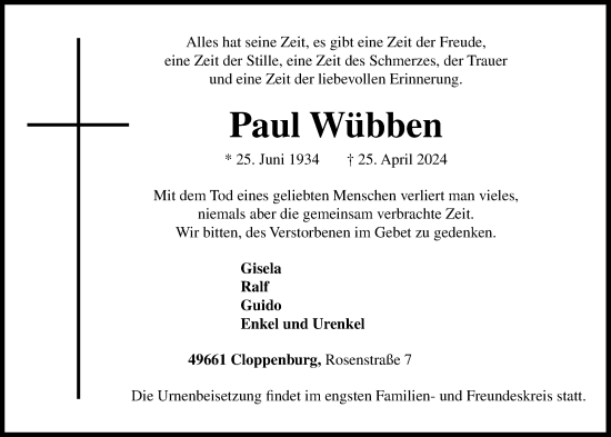 Anzeige von Paul Wübben von OM-Medien
