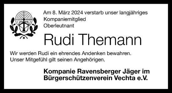 Anzeige von Rudi Themann von OM-Medien