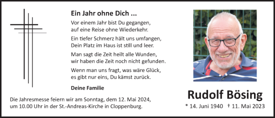 Anzeige von Rudolf Bösing von OM-Medien