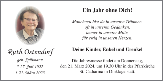 Anzeige von Ruth Ostendorf von OM-Medien