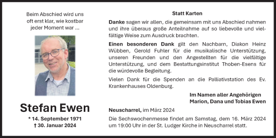 Anzeige von Stefan Ewen von OM-Medien