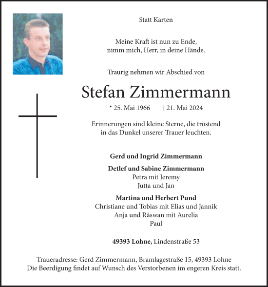 Anzeige von Stefan Zimmermann von OM-Medien