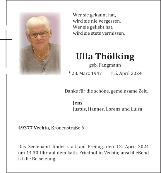 Anzeige von Ulla Thölking von OM-Medien