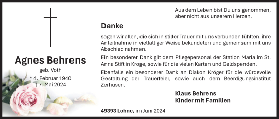 Anzeige von Agnes Behrens von OM-Medien