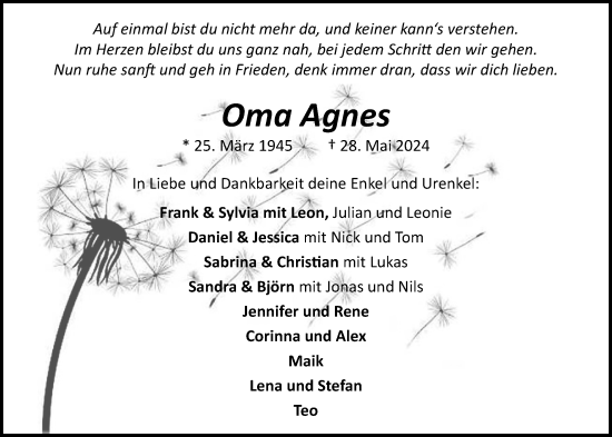 Anzeige von Agnes Sieve von OM-Medien