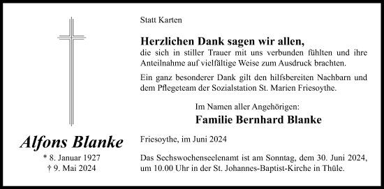 Anzeige von Alfons Blanke von OM-Medien