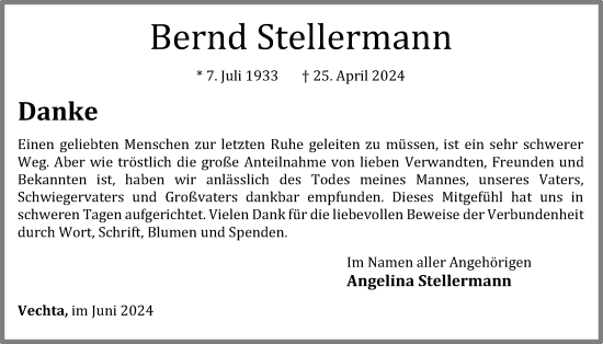 Anzeige von Bernd Stellermann von OM-Medien