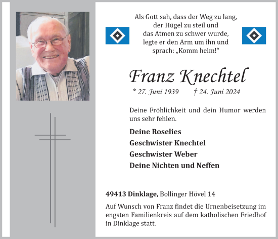 Anzeige von Franz Knechtel von OM-Medien