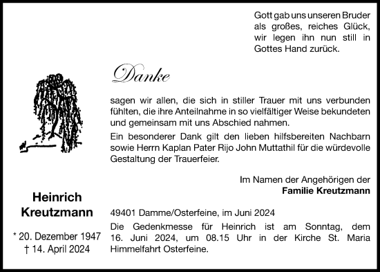 Anzeige von Heinrich Kreutzmann von OM-Medien