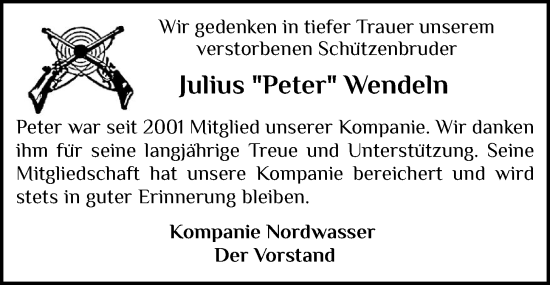 Anzeige von Julius Wendeln von OM-Medien
