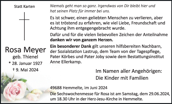 Anzeige von Rosa Meyer von OM-Medien