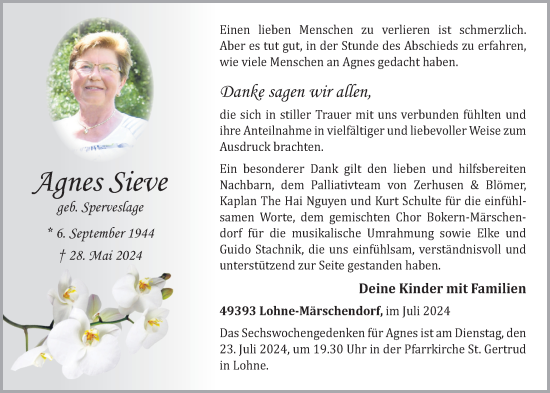 Anzeige von Agnes Sieve von OM-Medien