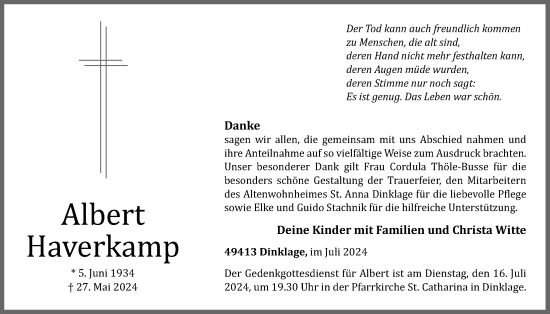 Anzeige von Albert Haverkamp von OM-Medien