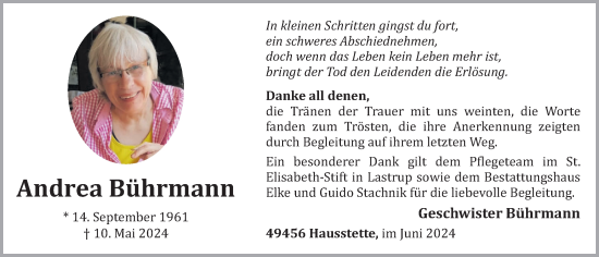 Anzeige von Andrea Bührmann von OM-Medien