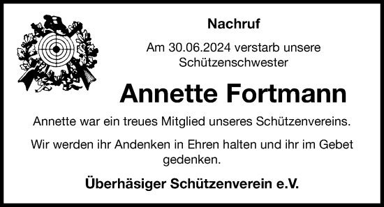 Anzeige von Annette Fortmann von OM-Medien