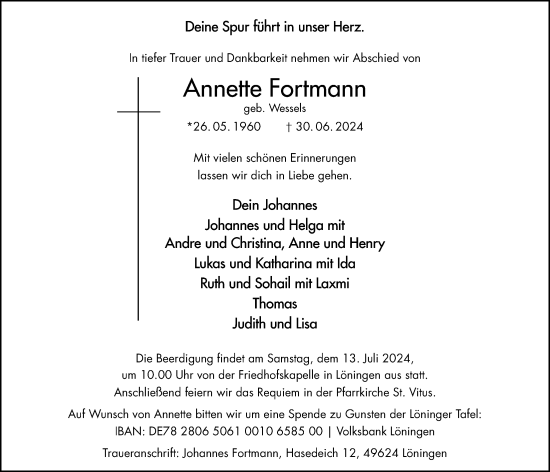 Anzeige von Annette Fortmann von OM-Medien