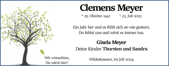 Anzeige von Clemens Meyer von OM-Medien