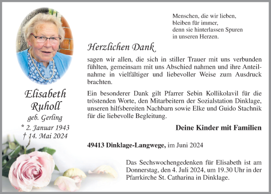 Anzeige von Elisabeth Ruholl von OM-Medien