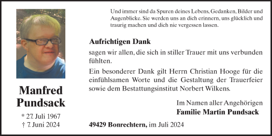 Anzeige von Manfred Pundsack von OM-Medien