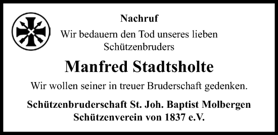 Anzeige von Manfred Stadtsholte von OM-Medien