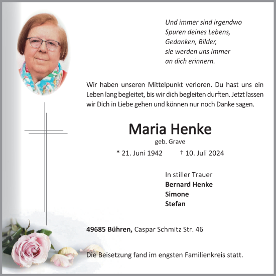 Anzeige von Maria Henke von OM-Medien