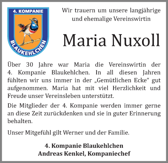 Anzeige von Maria Nuxoll von OM-Medien