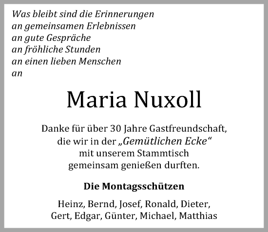Anzeige von Maria Nuxoll von OM-Medien