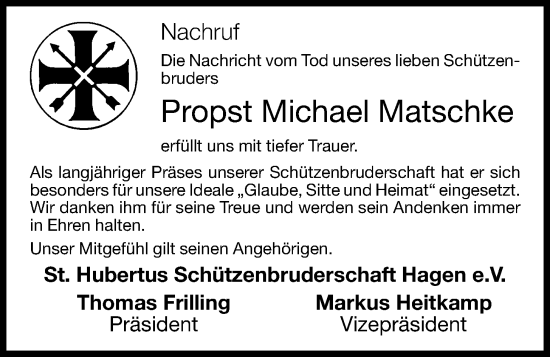 Anzeige von Michael Matschke von OM-Medien