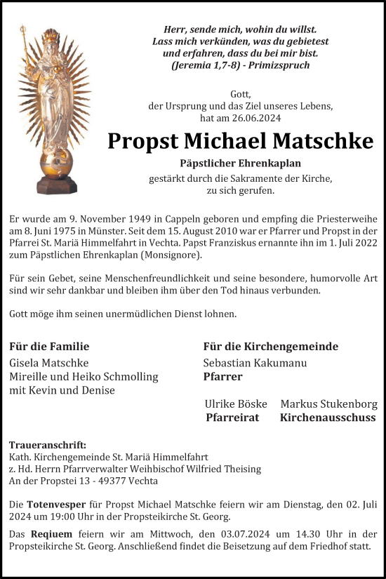 Anzeige von Michael Matschke von OM-Medien