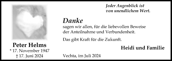 Anzeige von Peter Helms von OM-Medien