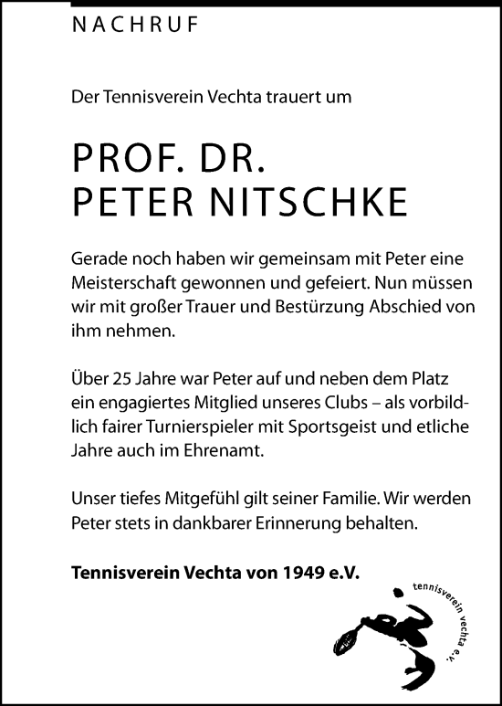 Anzeige von Peter Nitschke von OM-Medien