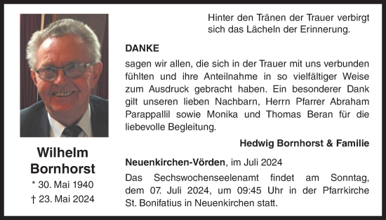 Anzeige von Wilhelm Bornhorst von OM-Medien