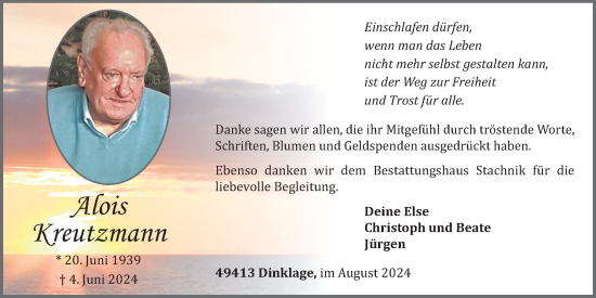 Anzeige von Alois Kreutzmann von OM-Medien