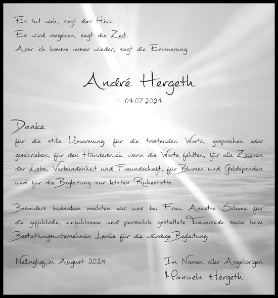 Anzeige von Andre Hergeth von OM-Medien