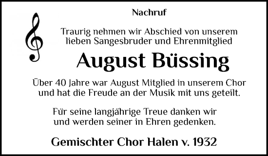 Anzeige von August Büssing von OM-Medien