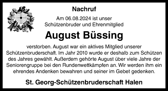 Anzeige von August Büssing von OM-Medien