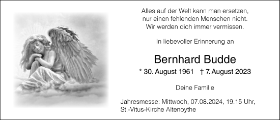 Anzeige von Bernhard Budde von OM-Medien