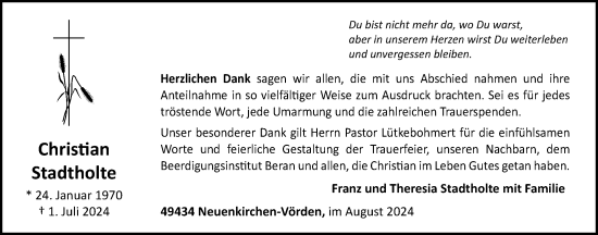 Anzeige von Christian Stadtholte von OM-Medien