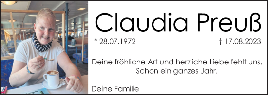 Anzeige von Claudia Preuß von OM-Medien